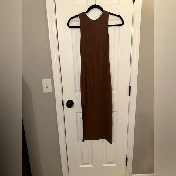 Nasty Gal Ribbed Racer Midi Dress - Picture 7 of 9